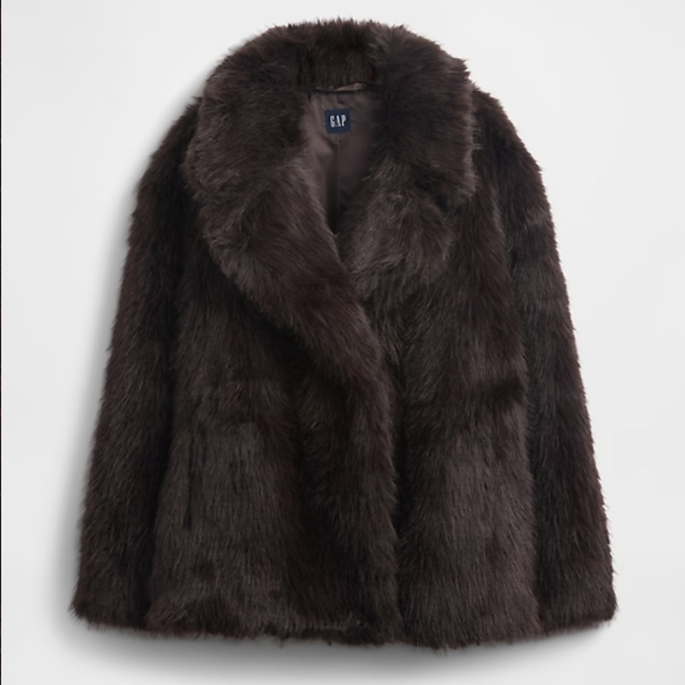 GAP Women's Dark Brown Teddy Jacket